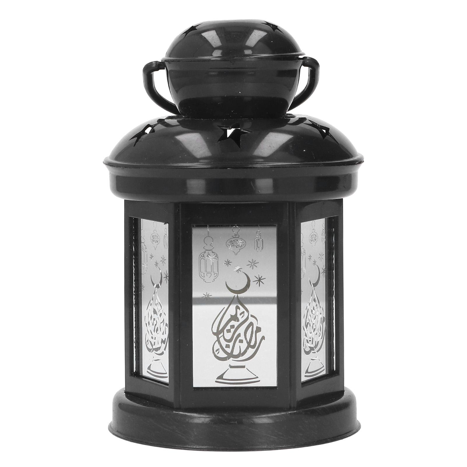 

LED Lantern Lamp Cute Vintage Style Battery Powered ABS Decorative Camping Lantern for Party Bar чёрный