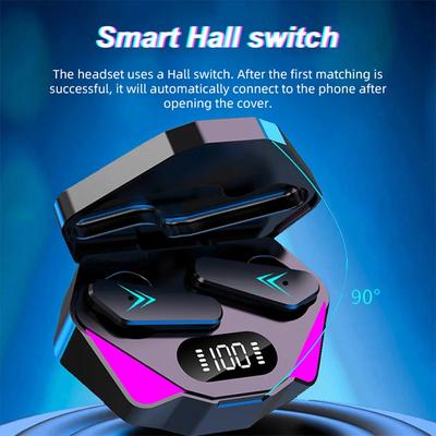 Bezdrátová náhlavní souprava Bluetooth X15 TWS s LED displejem Herní sluchátka s mikrofonem Bezdrátová sluchátka Bluetooth sluchátka s funkcí potlačení hluku