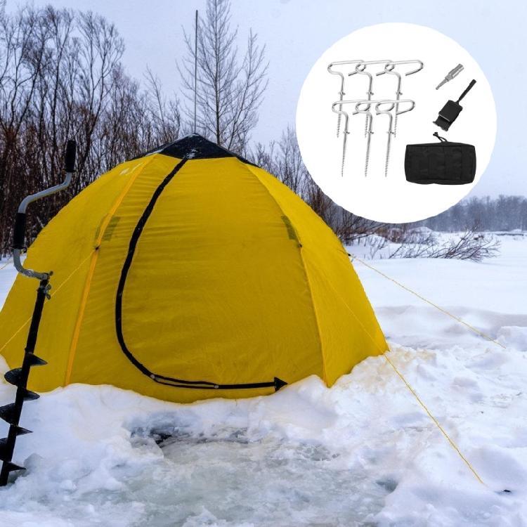 9pcs Outdoor Ground Camping Tent Stakes Anchors Pegs Windproofed Tent Stakes for Cold Weather Conditions