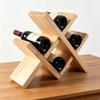 4-Bottle Wine Display Rack Standing Wine Storage Shelf Modern Solid Wood Wine Rack  Showrooms