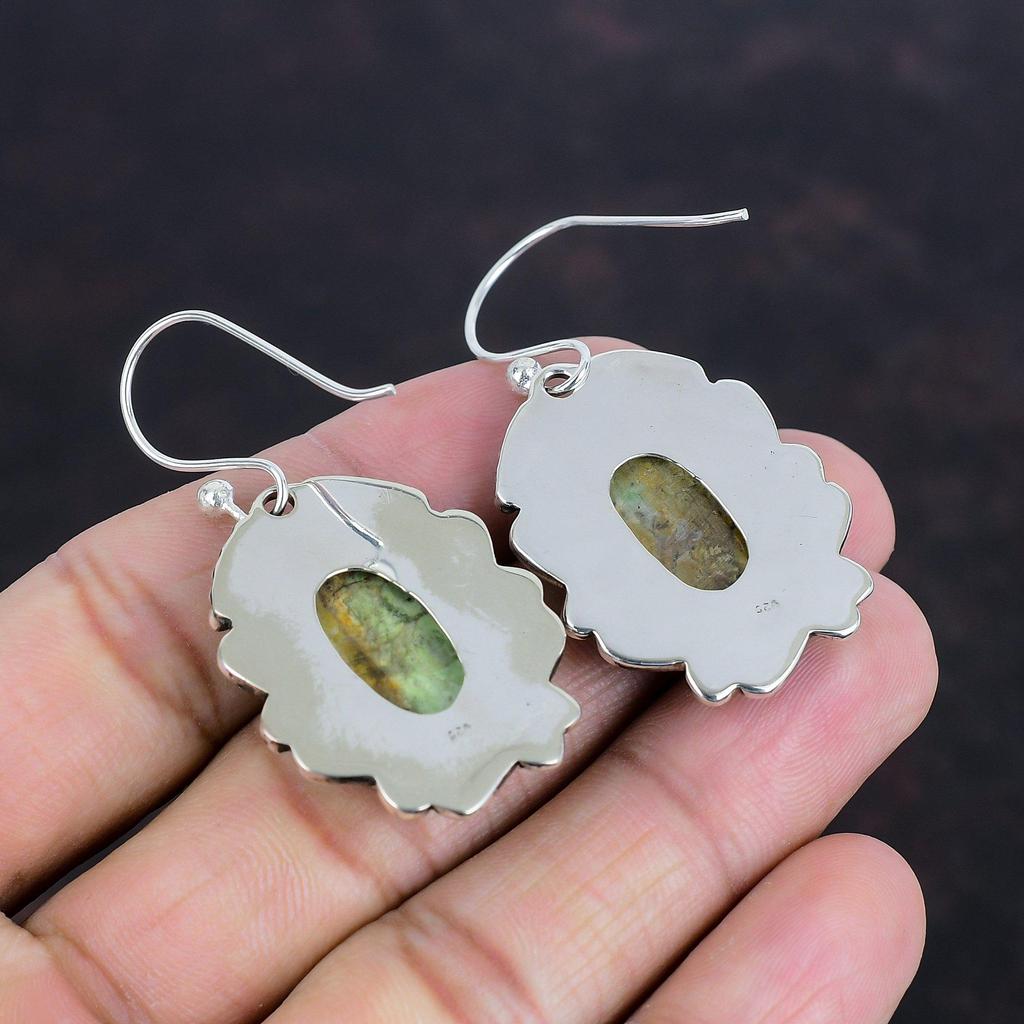 Australian Chrome Chalcedony Earring Gemstone Jewelry 925 Sterling Silver Earrings Handmade Earring For Gifts Wedding Jewelry Dangle Earring