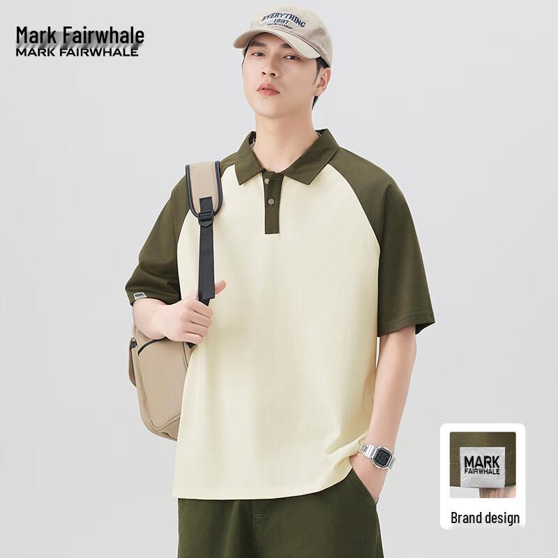 Mark Fairwhale Men's Ice Silk Color Block Polo Shirt