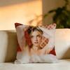 Pop Actress SSydney Sweeney Pillow Case Square DoubleSided Sofa Cushion Cover Bedroom Bedside Pillow