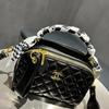 Geantă de mână din piele naturală pentru femei cu model în carouri Nouă Geantă de damă Modă Versatilă Umăr Nișă Casual High-end Crossbody