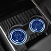 Car Coaster With Light Non-Slip Car Coaster Cup Mat LED Lighted Insert Coaster Cup Mat For Drink 7 Colors Changing For Caravan