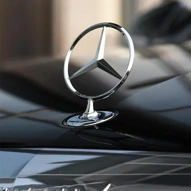 Car Sticker AMG W221 New 2025 For Mercedes Benz 3D Metal Car Front Bonnet Hood Emblem Badge for Mercedes Benz W202 W203 W204 W20