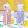 Pet Neutering Suit Colorful Striped Cat Sterilization Surgery Suit Fastener Tape Closure Dog Recovery Suit Pet Supply