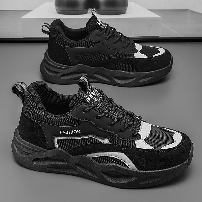Spring Men's Shoes New Breathable Men's Trend Versatile Platform Non-slip Sports Shoes Casual Trendy Shoes