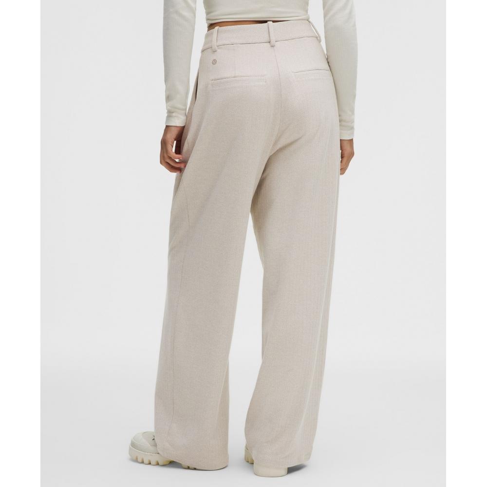 Lululemon Daydrift High Rise Weite Hosen-Shorts Fischgrät Melange Fischgrät Melange Muskat Helles Elfenbein