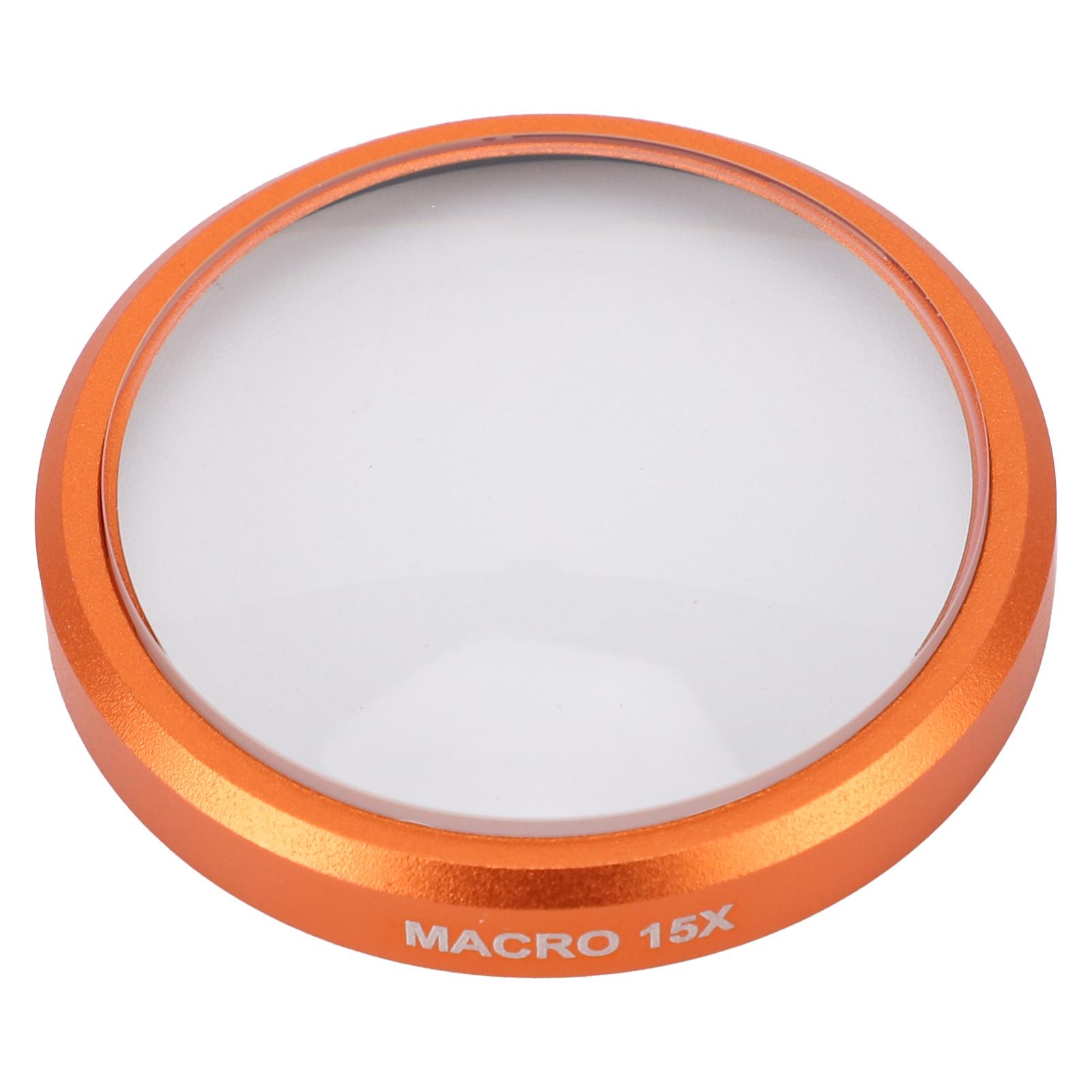 

Macro Filter Fit for DJI Action 6 Action Camera Orange Color Aluminum Frame HD Coating Optical Glass 15X Magnification