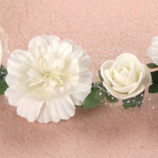 Flower Headband Nice Looking Adjustable Artificial Women Girl Flower Wreath Crown for Wedding