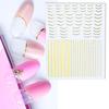 Nail Art Sticker Gold Colour Geometry Shapes PET Material Long-lasting Nail Art Sticker For Salon