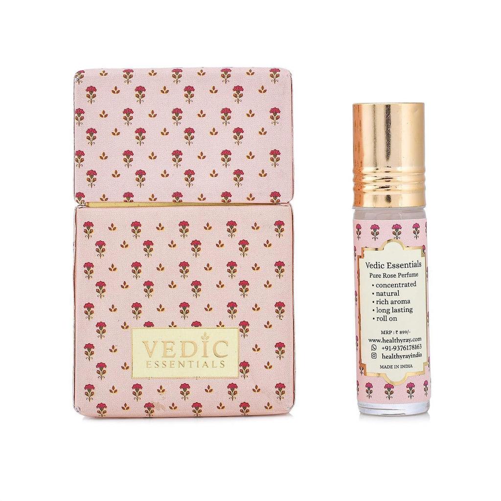 VedicEssentials Pure Rose Perfume (Attar) 6 Ml