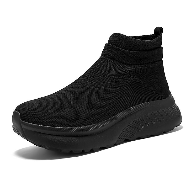 Wide-Toe-Box Men Shoes Couple Platform Shoes Men Warm Clunky Casual Shoes Running Shoes Sock Shoes Slip On Walking Sneakers