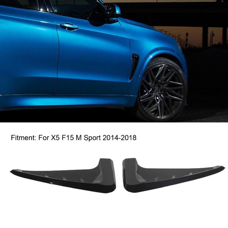 2PCS Car Front Side Air Vent Cover Decorative Gills Side Air Wing Vent Trim For X5 F15 M Sport 2014 To 2018 Glossy