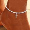 Korean Fashoin Sparkling Starry Silver Necklace For Women Jewelry Trending New Luxury Crystal Cross Pendant Necklaces