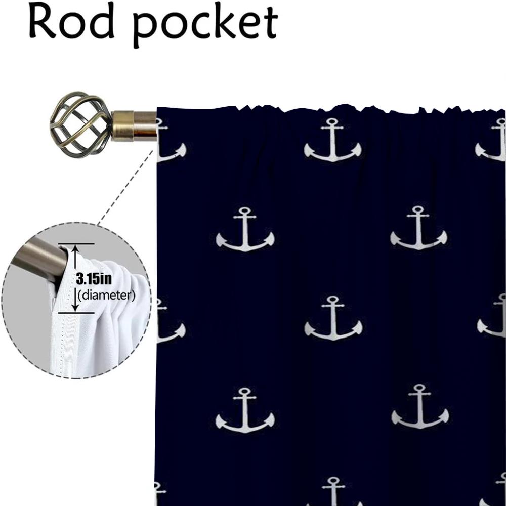 Anker Fenster Vorhang für Zimmer 2 Paneele Trennvorhänge Jalousien Vorhänge Kinderzimmer Halloween Dekoration Heim Innenvorhänge Wohnen