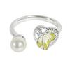 Butterfly Opening Ring Yellow Enamel Bow Light Luxury High Sense Unique Artistic Sense Student Party Ring