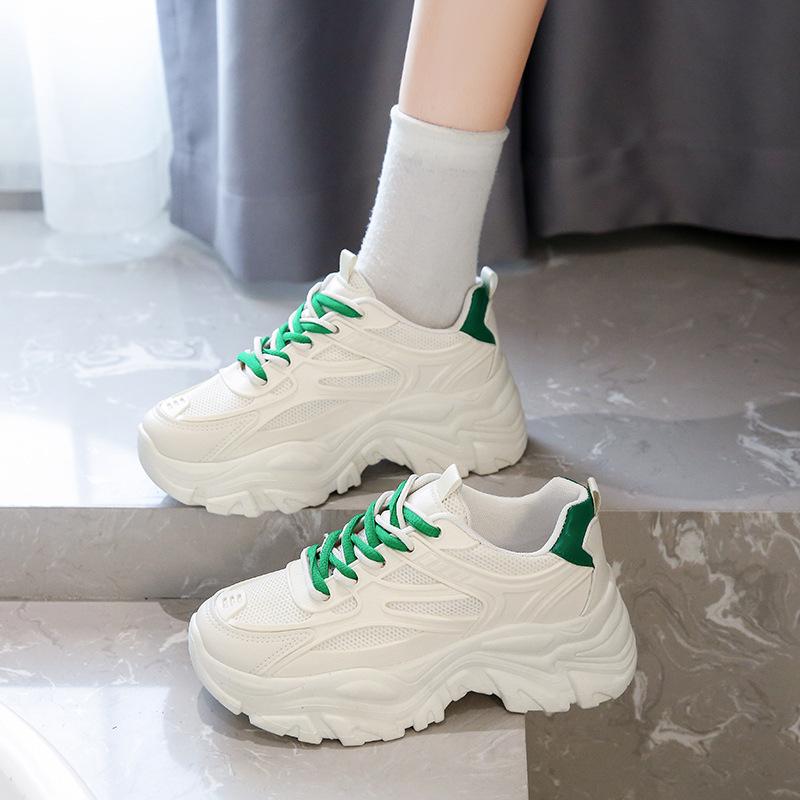 Mesh dad shoes women's new autumn breathable ins tide Korean version versatile sports and leisure thick-soled heightening running shoes
