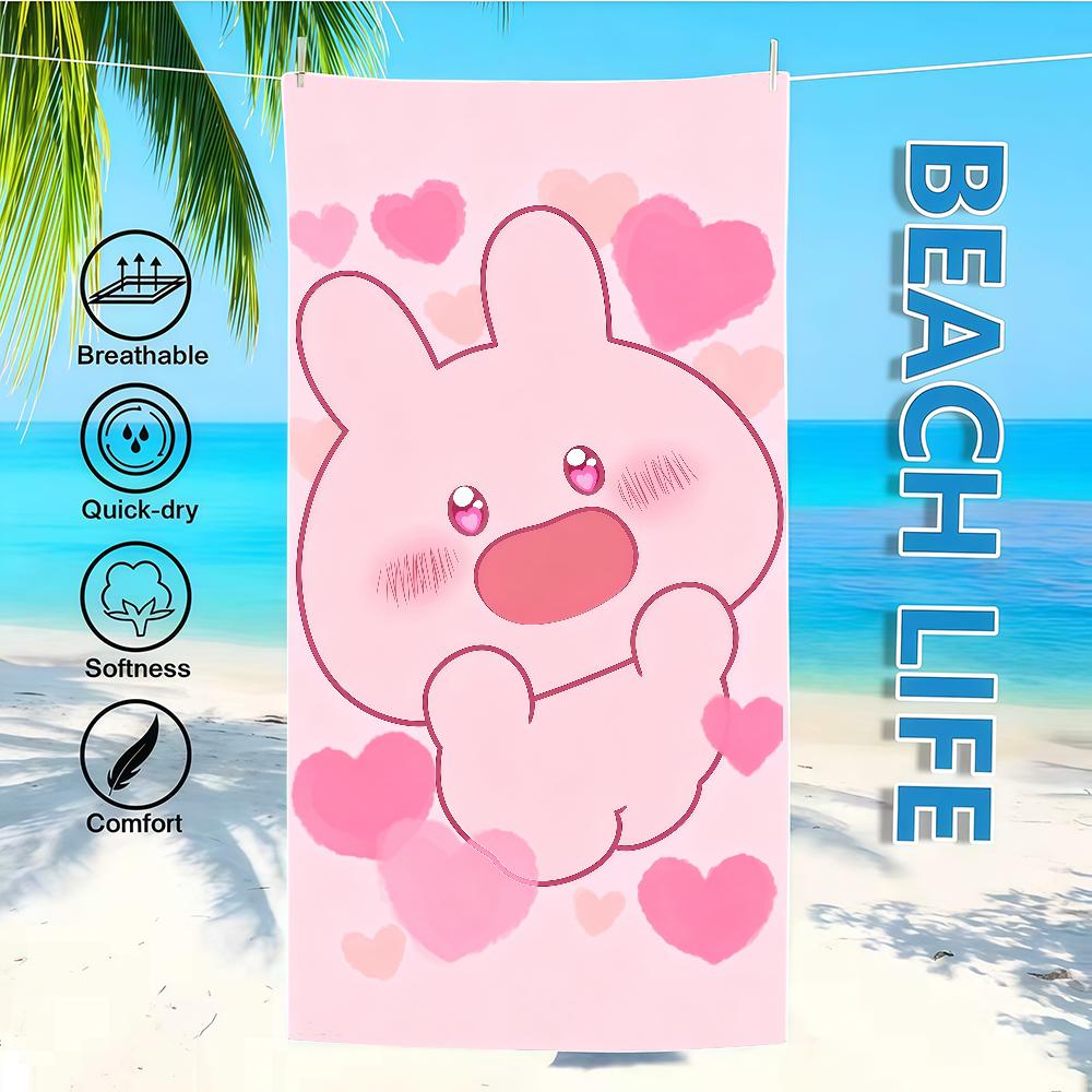 A-Asamimichaans Cartoon Schläfrig Niedlich Handtuch Textil Bademantel Strand Schnelltrocknend Leicht Tragbar Camping Schwimmbad Reise