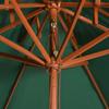 vidaXL Sonnenschirm mit Entlüftung 270x270 cm Holzmast Grün