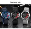 Sanda Men's Creative Rotating Quartz Wristwatch with Mesh Strap