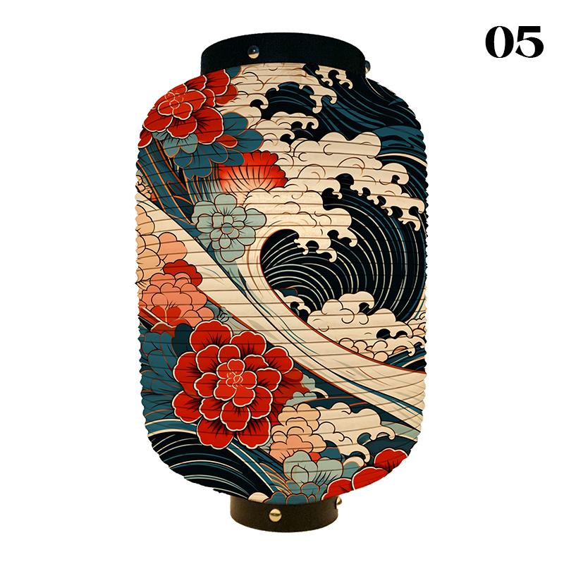 Luxury New Japanese Lanterns Classic Japan Wave Printed Pub Restaurant Hotel Decoration Festival New Year Party Hangings Lantern