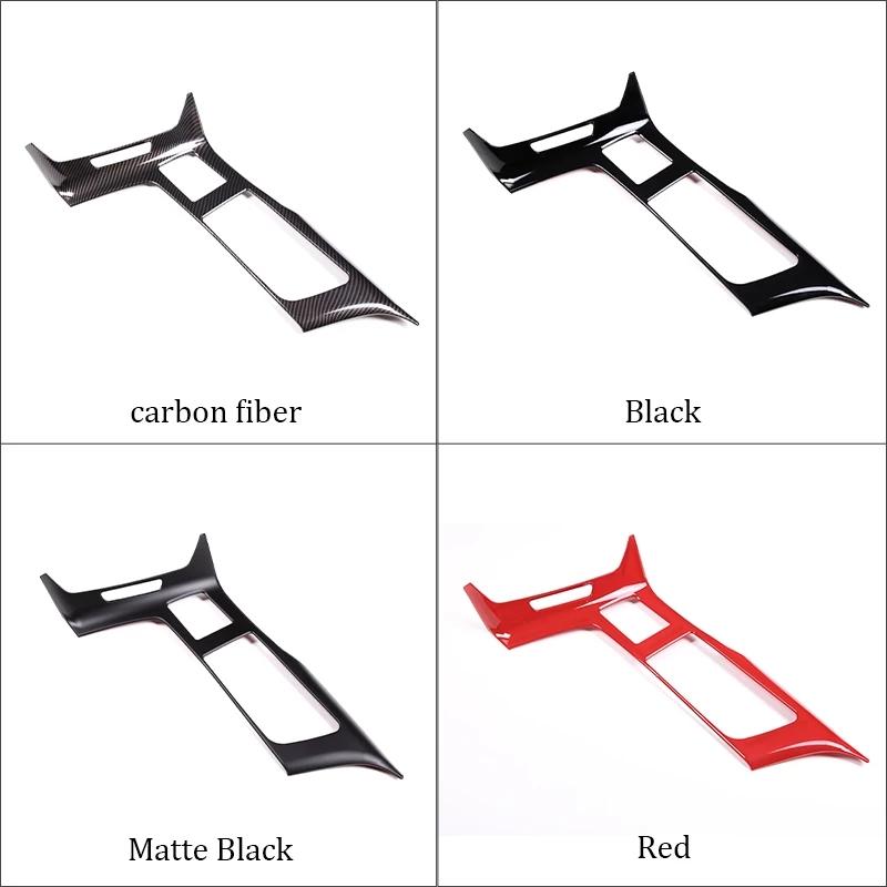 ABS Carbon Fiber Car Center Console Gear Shift Panel Frame Cover Trim For Chevrolet Corvette C7 2014- Interior