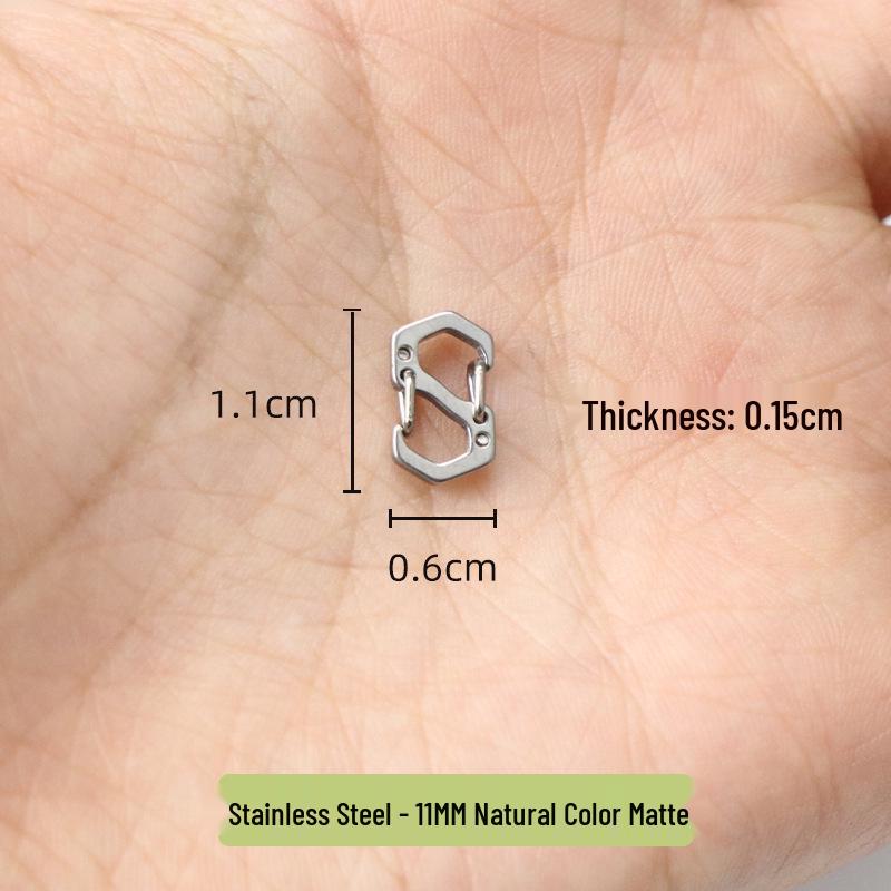316 Stainless Steel Figure 8 Quick Release S-shaped Spring Buckle for Mini Keychain, Necklace, Bracelet - Adjustable Length.