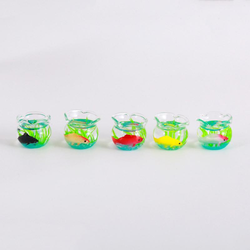 1Pc Miniatur Glas Aquarium Ornament Leucht Aquarium Hause Auto Ornament Puppe Haus Dekorative Spielzeug