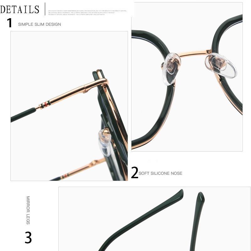 3PCS Oversized Square Myopia Glasses Women Men Fashion Block Blue Light Prescription Nearsighted Optical Glasses