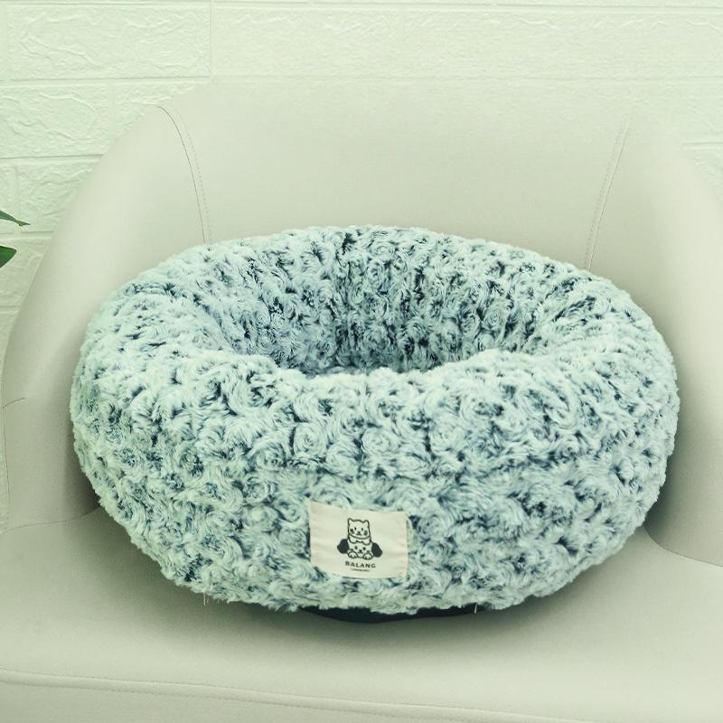 Warmer Langer Samt Abnehmbares Nest Katzenschlafnest Rosen Samt Verdickt Abnehmbar Vollständig Waschbar Universelle Nestunterlage für Hunde und Katzen