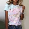 Women's Short-sleeved T-shirt Summer Crewneck Top Loose Casual Short-sleeved Fashion Printed Clothing Women's Elegant T-shirt