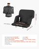 Stadium Seat, 6 Adjustable Angle Bleacher Chair, 73.66mm Cushion Stadium Seat with Back Support and Armrest, Wide Bleacher Chair with Hook Pocket