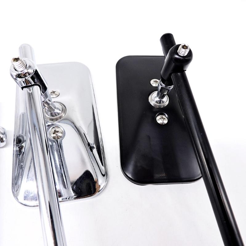 Broad View Retro Style Motorcycle Rearview Mirrors with Easy Installation and Broad View for Safe Commuting Easy Mounting