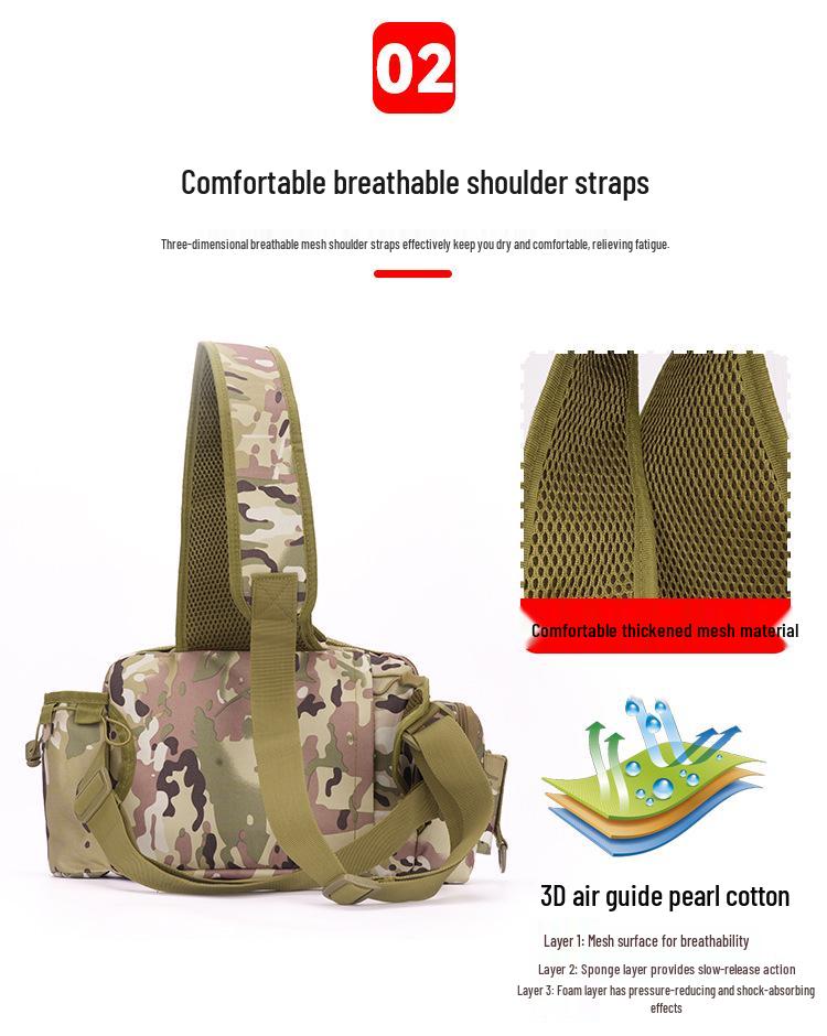 Wielofunkcyjna Taktyczna Torba Kamuflażowa: Do noszenia na skos, w pasie i w podróży, do wędkarstwa i jazdy na rowerze