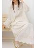 Japanese Literary Embroidered Lace Long Sleeve T-shirt & Skirt Set - Women's Pure Cotton Casual Fashion