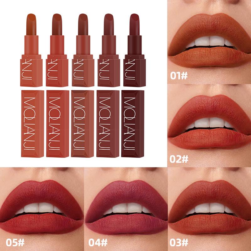 

Velvet Matte Lipstick - Long-lasting, Non-stick Cup, MOLIANJI Exclusive 01#