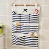 Striped Hanging Storage Bag 6/8 Pockets Multi-Pocket Organizer  Dormitory Storage
