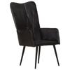 Day and Night - Day and Night Black Genuine Leather Wing Chair
