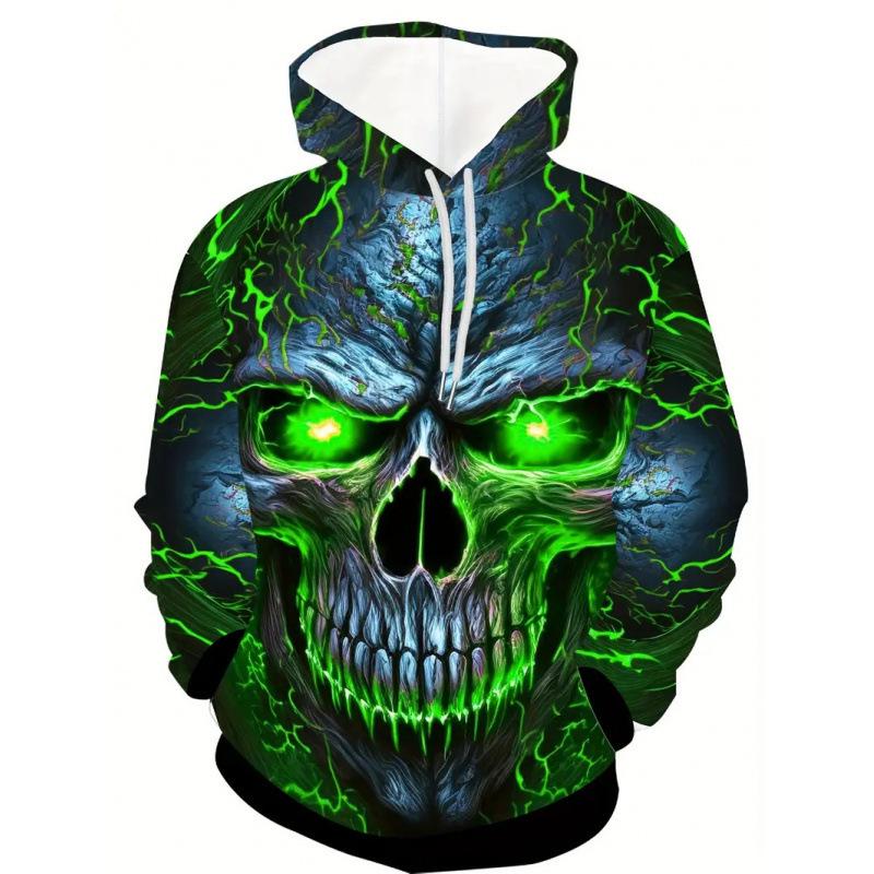 2025 Men's Autumn/Winter Bestseller Halloween 3D Print Hooded Sweatshirt
