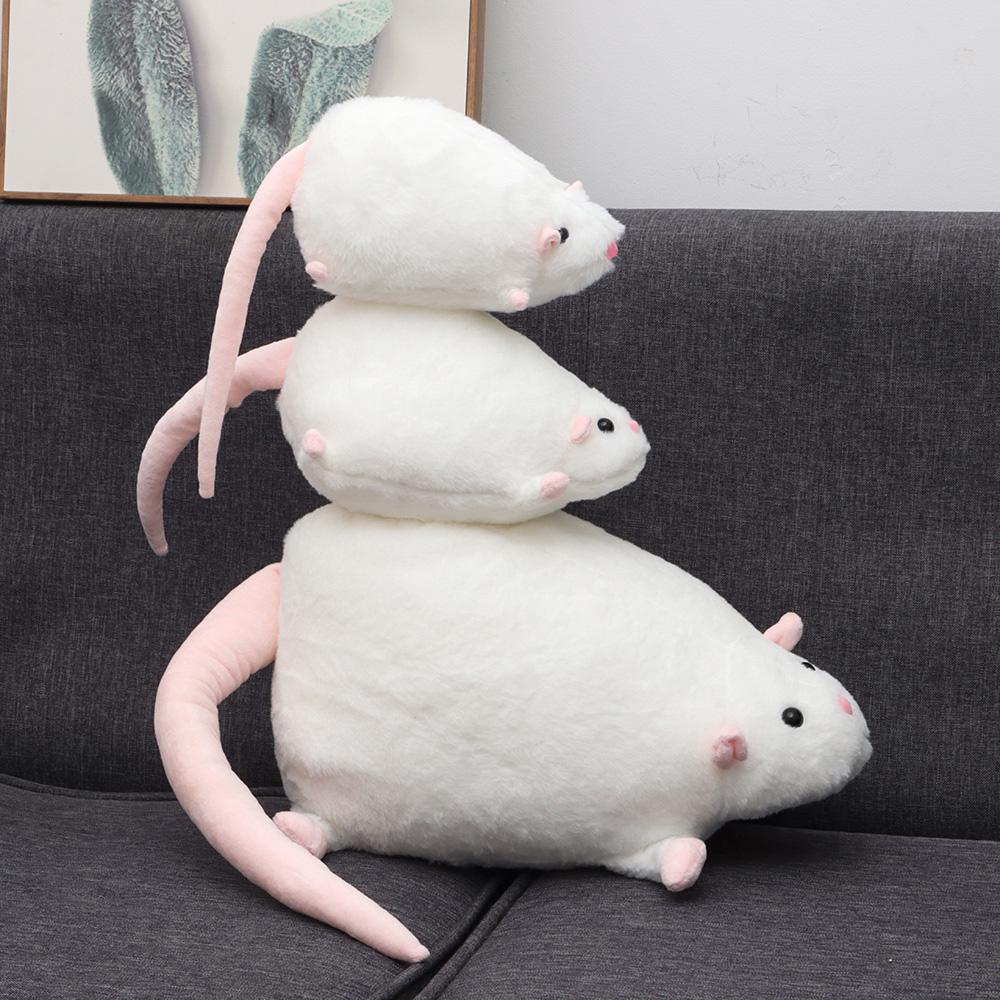 Plush Flower Branch Rat Doll Cartoon Animal Figure Cute Mouse Doll  Kids Gift Birthday