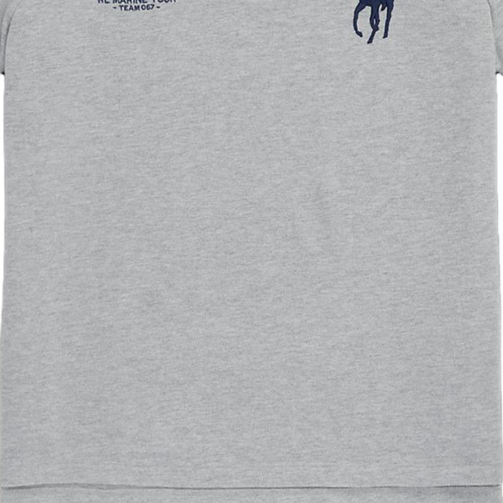 Polo Ralph Lauren SS23 Brand Logo Embroidered Straight-Cut Short Sleeve Polo Shirt Men Tops Gray MNPOKNI1N822430-020