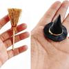 24 Pcs/Set Mini Witch Hat with Mini Broom Miniature Straw Brooms Plastic Witch Hat Set for Halloween Party Decoration
