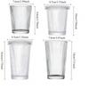 240ml/380ml Creative Cocktail Glass Vertical Pattern Glass Cup Juice Cup Latte Coffee Mug Home Water Cup with Lid Soda Water Cup