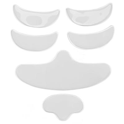 6 Pcs Silicone Facial Pad Set Reusable Eye Forehead Chin Wrinkle Patches Anti Aging for Beauty