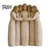 Home Decor Accents Sisterhood Wooden Figurine, Handcrafted Friendship Sculpture for Living Room Artistic Decorations Bedroom Tabletop Ornament,