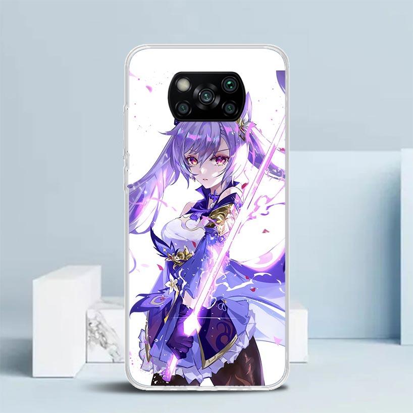 Keqing Genshin Impact Phone Case For Xiaomi Poco F7 Ultra X5 X6 X7 Pro M7 Redmi 15C 15 13C 13 12C 12 10C 10 10A 9 9C 9A 9T Cover