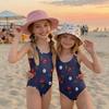 Costume da bagno intero per bambina Estate Bambini Stampa Frutta Costumi da bagno Casual Moda Senza maniche Abbigliamento da spiaggia per bambini
