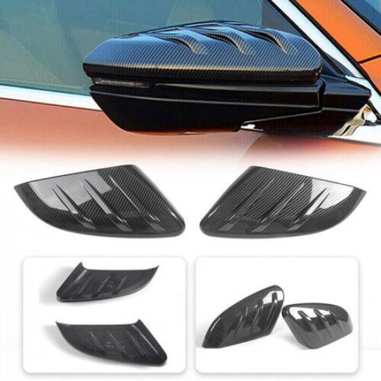 Carbon Fiber Side Wing Mirror Cap Cover Trim For Honda Civic Hatchback 2016-